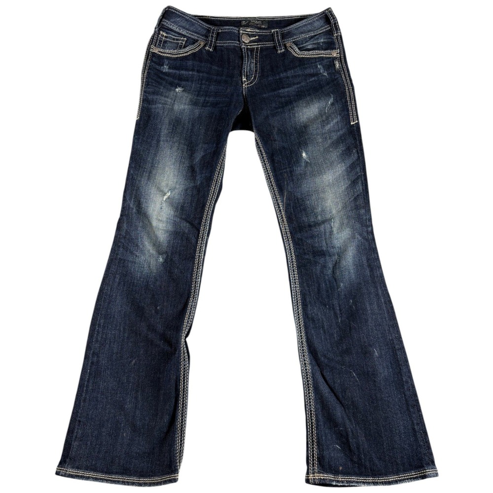 Silver Jeans Co. Suki Surplus Bootcut Jeans Womens‎ 30x34 Blue Whiskering Denim